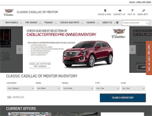 Tablet Screenshot of driveclassiccadillac.com